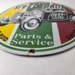 Vintage Speed Bros Sign – US Route 66 Porcelain Gas Pump Sign - Image 10