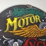 Vintage Speed King Motorcycles Sign – Harley, Indian, Porcelain Gas Pump Sign - Image 5