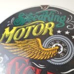 Vintage Speed King Motorcycles Sign – Harley, Indian, Porcelain Gas Pump Sign - Image 8