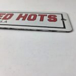 Vintage Spicy Steamro Sign – Red Hot Dog Gas Service Grocery Food Porcelain Sign - Image 14