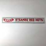 Vintage Spicy Steamro Sign – Red Hot Dog Gas Service Grocery Food Porcelain Sign - Image 15