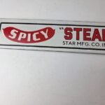 Vintage Spicy Steamro Sign – Red Hot Dog Gas Service Grocery Food Porcelain Sign - Image 3
