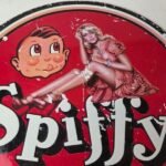 Vintage Spiffy Cola Porcelain Sign – Shop Soda Advertising Gas Pump Service Sign - Image 3