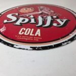 Vintage Spiffy Cola Porcelain Sign – Shop Soda Advertising Gas Pump Service Sign - Image 10