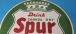 Vintage Spur Canada Dry Sign – Porcelain Drink Beverage Gas Oil Pump Plate Sign - Image 13