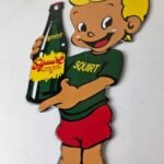 Vintage Squirt Boy Sign – Soda Gas Pump Wall Service Sales Porcelain Sign - Image 13