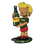 Vintage Squirt Boy Sign – Soda Gas Pump Wall Service Sales Porcelain Sign