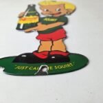 Vintage Squirt Boy Sign – Soda Gas Pump Wall Service Sales Porcelain Sign - Image 10