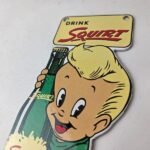 Vintage Squirt Soda Boy Sign – Gas Pump Wall Service Sales Porcelain Sign - Image 12