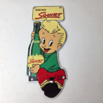 Vintage Squirt Soda Boy Sign – Gas Pump Wall Service Sales Porcelain Sign - Image 15