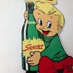 Vintage Squirt Soda Boy Sign – Gas Pump Wall Service Sales Porcelain Sign - Image 6