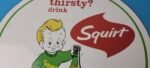 Vintage Squirt Soda Boy Sign – Gas Pump Wall Service Sales Porcelain Sign - Image 3