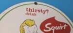 Vintage Squirt Soda Boy Sign – Gas Pump Wall Service Sales Porcelain Sign - Image 5