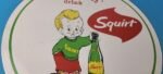 Vintage Squirt Soda Boy Sign – Gas Pump Wall Service Sales Porcelain Sign - Image 6