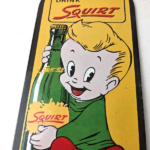 Vintage Squirt Soda Boy Sign – Gas Sales Pump Wall Service Porcelain Sign - Image 3