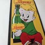 Vintage Squirt Soda Boy Sign – Gas Sales Pump Wall Service Porcelain Sign - Image 6