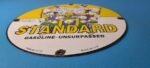 Vintage Standard Gasoline Sign – Gas Oil Pump Plate Porcelain Sign - Image 11