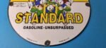Vintage Standard Gasoline Sign – Gas Oil Pump Plate Porcelain Sign - Image 12