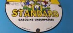 Vintage Standard Gasoline Sign – Gas Oil Pump Plate Porcelain Sign - Image 7