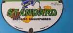 Vintage Standard Gasoline Sign – Gas Oil Pump Plate Porcelain Walt Disney Sign - Image 12