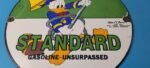 Vintage Standard Gasoline Sign – Gas Oil Pump Plate Porcelain Walt Disney Sign - Image 4