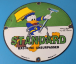 Vintage Standard Gasoline Sign – Gas Oil Pump Plate Porcelain Walt Disney Sign - Image 2