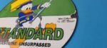 Vintage Standard Gasoline Sign – Gas Oil Pump Plate Porcelain Walt Disney Sign - Image 9