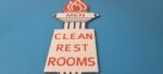 Vintage Standard Gasoline Sign – Porcelain Mens Bathroom Torch Gas Pump Sign - Image 12