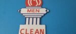 Vintage Standard Gasoline Sign – Porcelain Mens Bathroom Torch Gas Pump Sign - Image 3
