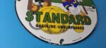 Vintage Standard Gasoline Sign – Unsurpassed Walt Disney Gas Pump Porcelain Sign - Image 7