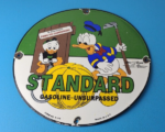 Vintage Standard Gasoline Sign – Unsurpassed Walt Disney Gas Pump Porcelain Sign - Image 2