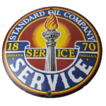 Vintage Standard Oil Company Sign – Porcelain Gas Motor Oil Pump Plate Sign