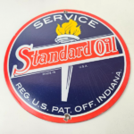 Vintage Standard Oil Sign – Indiana Gasoline Pump Plate Porcelain Sign - Image 15