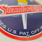 Vintage Standard Oil Sign – Indiana Gasoline Pump Plate Porcelain Sign - Image 10