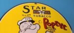 Vintage Star Tobacco Cigarette Sign – Porcelain Popeye Gas Pump Plate Sign - Image 5