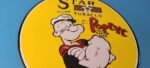 Vintage Star Tobacco Cigarette Sign – Porcelain Popeye Gas Pump Plate Sign - Image 6
