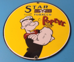Vintage Star Tobacco Cigarette Sign – Porcelain Popeye Gas Pump Plate Sign - Image 2