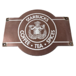 Vintage Starbucks Sign – Coffee Tea Spices Beverage Gas Pump Porcelain Ad Sign