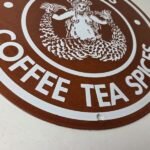 Vintage Starbucks Sign – Coffee Tea Spices Porcelain Beverage Gas Pump Sign - Image 11