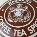 Vintage Starbucks Sign – Coffee Tea Spices Porcelain Beverage Gas Pump Sign - Image 4