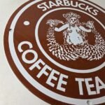 Vintage Starbucks Sign – Coffee Tea Spices Porcelain Beverage Gas Pump Sign - Image 6