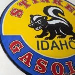 Vintage Stinker Gasoline Sign – Skunk Porcelain Service Station Gas Pump Sign - Image 6