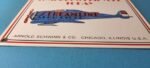 Vintage Streamline Aircraft Sign – Aviation Hangar Gas Pump Porcelain Sign - Image 12