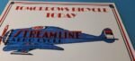 Vintage Streamline Aircraft Sign – Aviation Hangar Gas Pump Porcelain Sign - Image 13