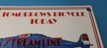 Vintage Streamline Aircraft Sign – Aviation Hangar Gas Pump Porcelain Sign - Image 14