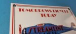 Vintage Streamline Aircraft Sign – Aviation Hangar Gas Pump Porcelain Sign - Image 5
