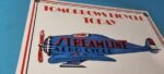 Vintage Streamline Aircraft Sign – Aviation Hangar Gas Pump Porcelain Sign - Image 6