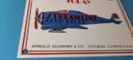 Vintage Streamline Aircraft Sign – Aviation Hangar Gas Pump Porcelain Sign - Image 7