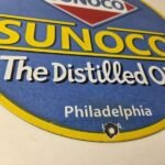 Vintage Sunoco Gasoline Sign – Distilled Oil Gas Service Station Porcelain Sign - Image 11