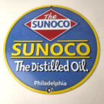 Vintage Sunoco Gasoline Sign – Distilled Oil Gas Service Station Porcelain Sign - Image 15